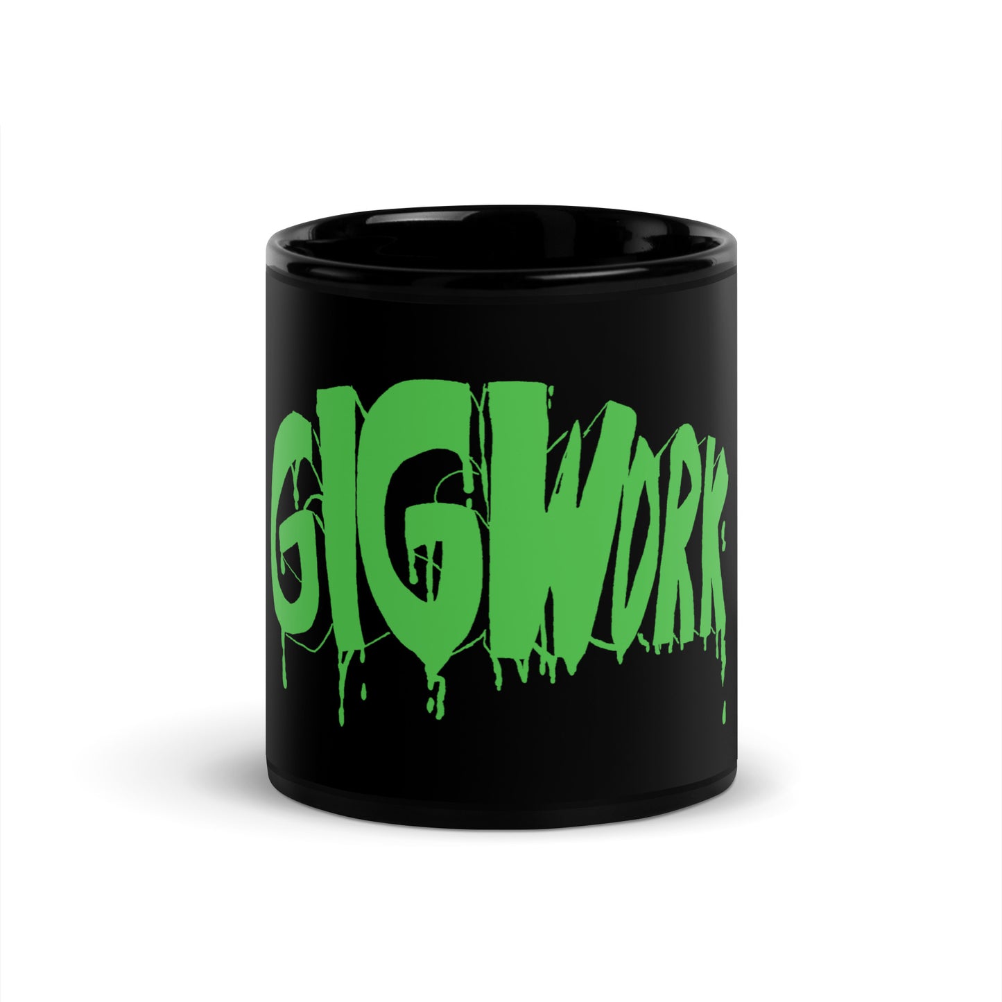 Gig Work Black Glossy Mug