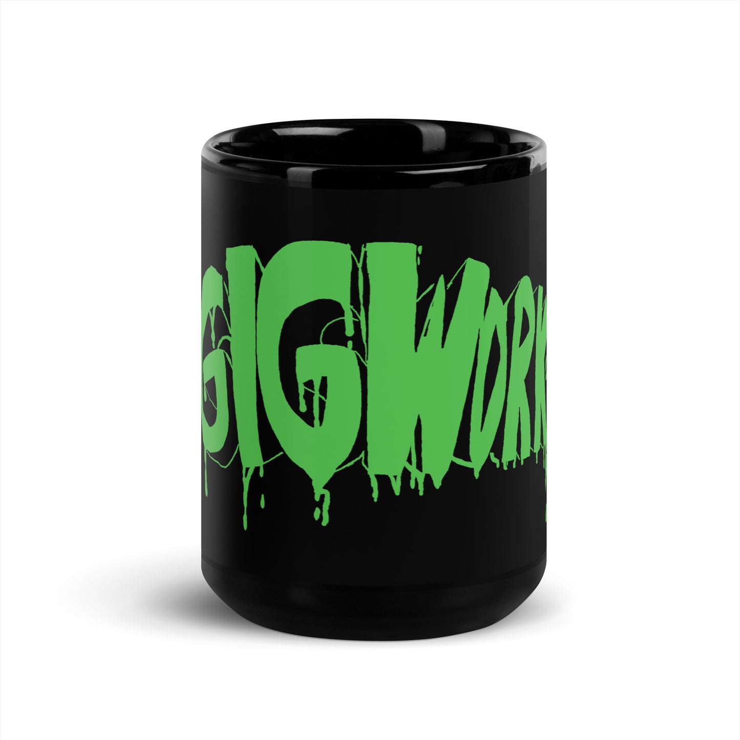 Gig Work Black Glossy Mug